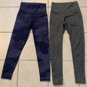Aerie size M legging bundle blue and gray